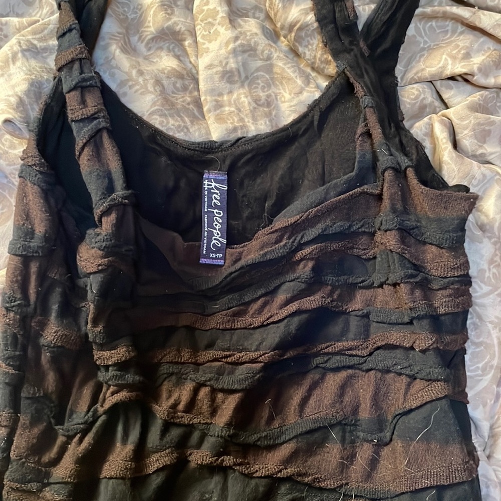Free people mini dress brown and black